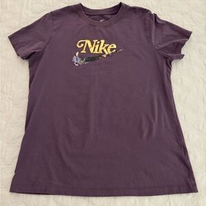 Women’s Nike Shirt Size M with Floral “swoosh”